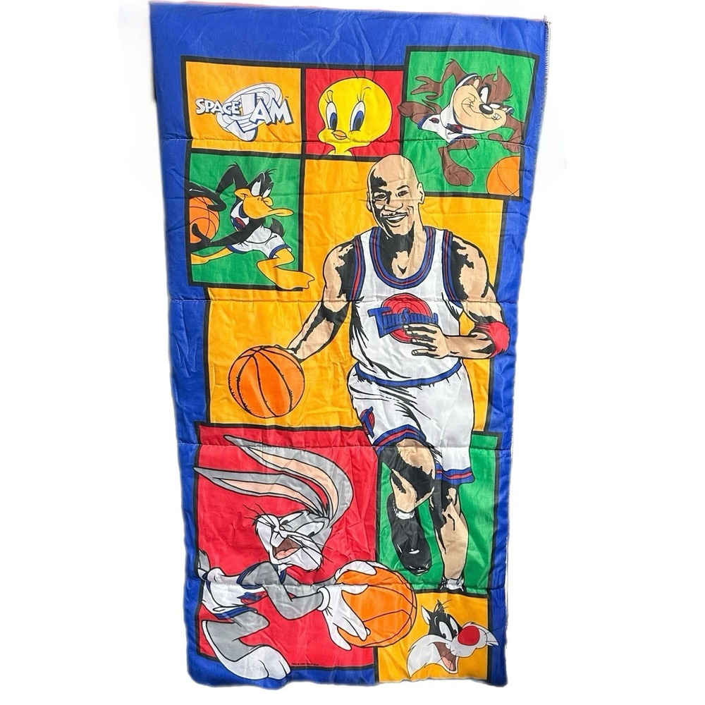1996 vintage  Space Jam Looney Tunes Sleeping Bag 30"x57" Polyester